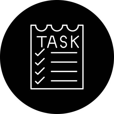 görev simgesi vektör illüstrasyonu