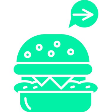 Hamburger. Web simgesi basit illüstrasyon