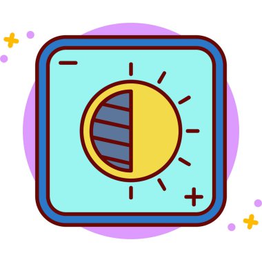 Güneş sistemi ikon vektörü. İnce çizgi işareti. izole edilmiş sınır sembolü çizimi