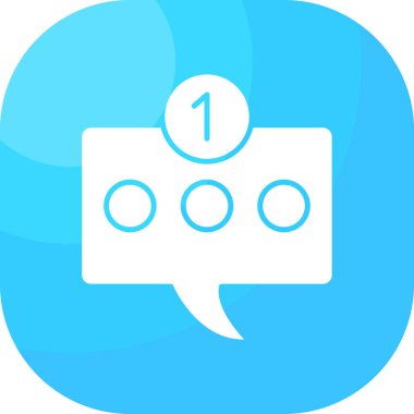 Bir sohbet simgesinin vektör illüstrasyonu