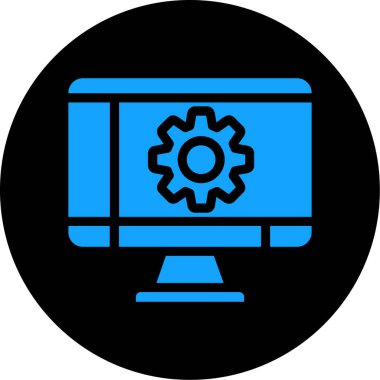 bilgisayar izleme simgesi, illüstrasyon vektör tasarımı