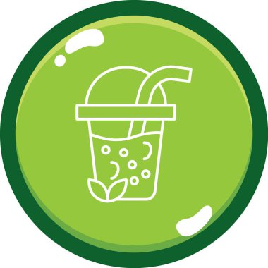 Yeşil kova ve bitkinin vektör çizimi