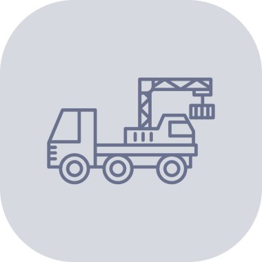 İnşaat vinç renkli vektör simgesi.