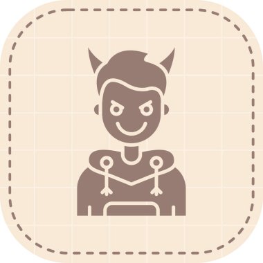 Çizgi film simgesinin vektör illüstrasyonu