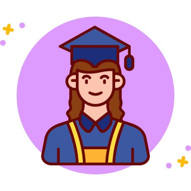 Öğrenci mezuniyet başlığı simgesi - özet biçimi