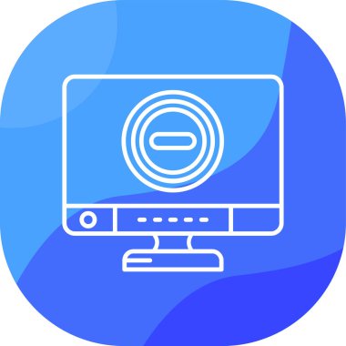 Bilgisayar. Web simgesi basit illüstrasyon