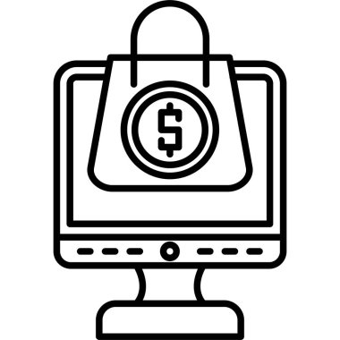 para çantası simgesi vektörü.