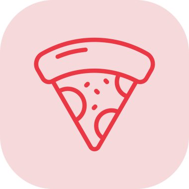 Pizza vektör simgesi dilimi