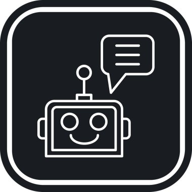 Sohbet simgesi, vektör illüstrasyonu beyaz arkaplanda izole edildi