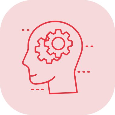 Beyin. Web simgesi basit illüstrasyon