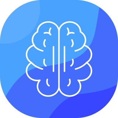 Yapay zeka beyin simgesi ile doldurulmuş dış hat biçimi