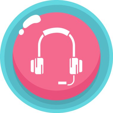 Kulaklık. Web simgesi basit tasarım