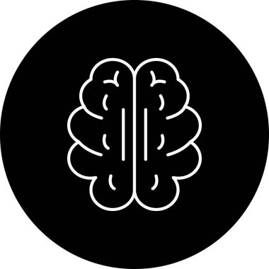 Beyin simgesi işaret vektörü çizimi 