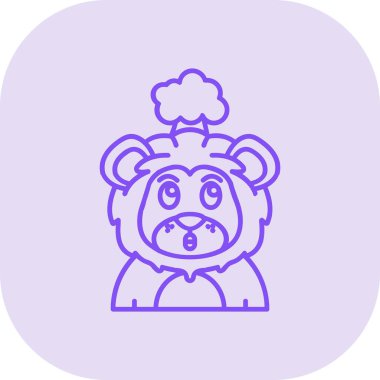 Beyaz arka planda izole edilmiş çizgi domuz ikonu. Hayvan sembolü. renkli illüstrasyon