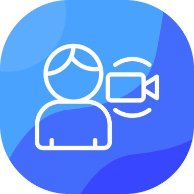 Kamera. Web simgesi basit illüstrasyon