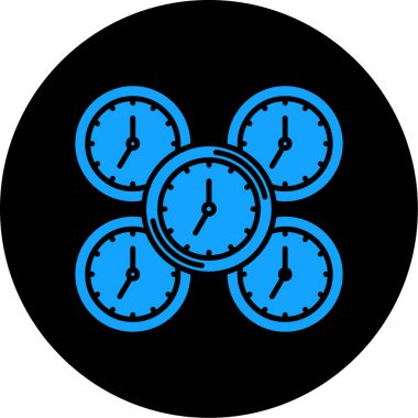 Saat simgesi, basit vektör illüstrasyonu