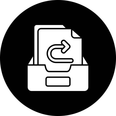 Kağıt içeren bir dizinin vektör simgesi