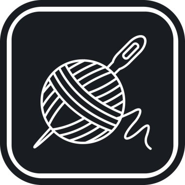 Örgü iğneleri ikonu. Web tasarımı için basit bir iğne örgü vektör simgesi çizimi