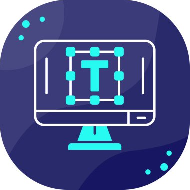 Bilgisayar. Web simgesi basit illüstrasyon.