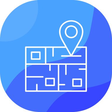 harita simgesi vektör illüstrasyonu