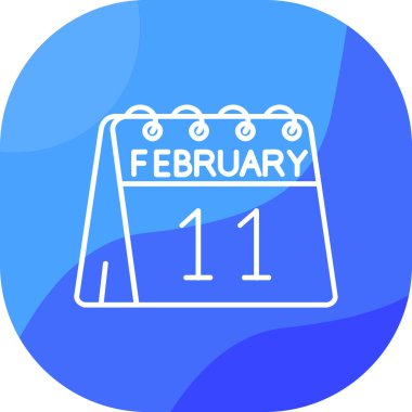 Tek bir gün simgesinde 21 Şubat takvimi