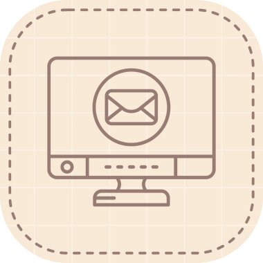 E- posta simgesinin vektör illüstrasyonu