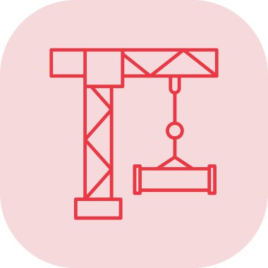 Vinç simgesi. Web için vinç vektör sembolünün özet çizimi