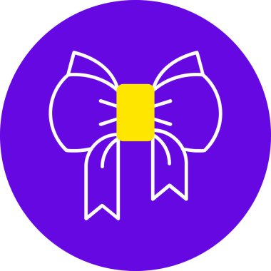 Fiyonklu bir kurdele simgesinin vektör çizimi