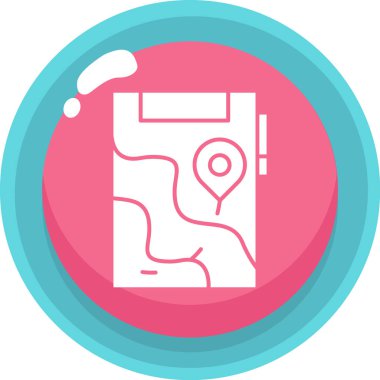 gps konum simgesi yumuşak gölge arkaplan izole modayı düz stili