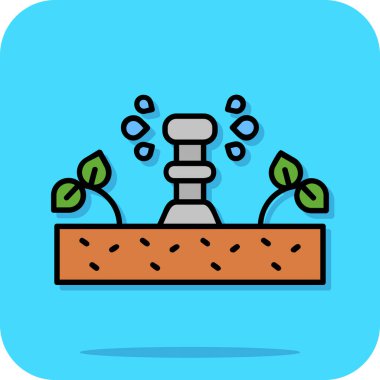 Bir bitki simgesinin vektör illüstrasyonu