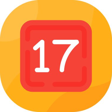 Takvim 77. simge düz biçimli