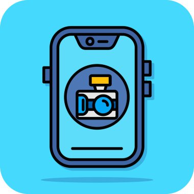 kamera simgesi vektör illüstrasyonu