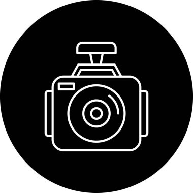 kamera simgesi vektör illüstrasyonu