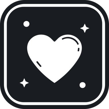 Kalp ikonu vektör illüstrasyonu