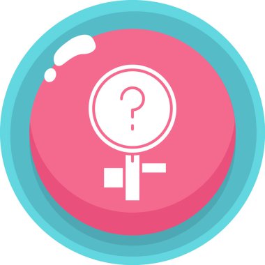 Soru işareti düz yuvarlak simgesi uzun gölge, düz tasarım