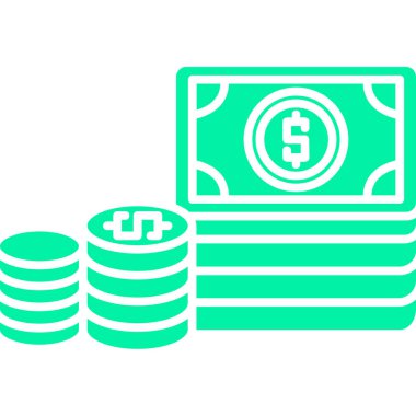 Bozuk para simgesiyle dolar işareti, izometrik biçim