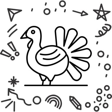 Taslak biçiminde şükran günü tatil simgesi