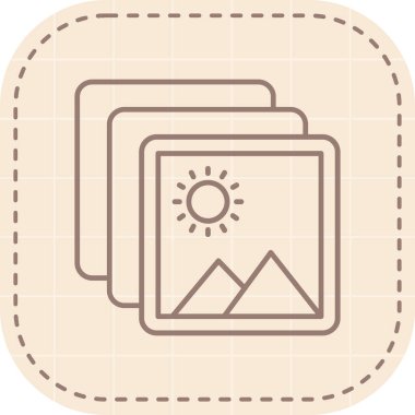 Modern bir manzara ikonunun vektör illüstrasyonu