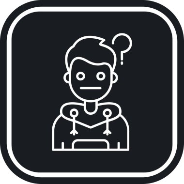 Bir kişi simgesinin vektör illüstrasyonu