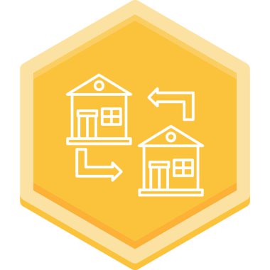 Emlak simgesi vektör illüstrasyonu