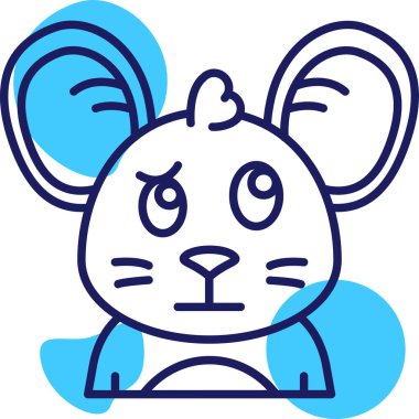 hayvan fare simgesi vektör illüstrasyonu