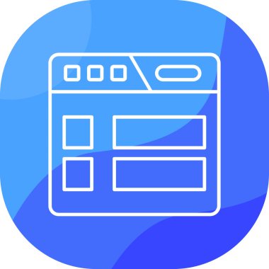 Tarayıcı pencere simgesi düz biçimli