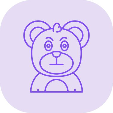 Ayı. Web simgesi basit illüstrasyon