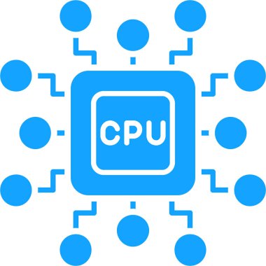 İşlemci. Web simgesi basit illüstrasyon