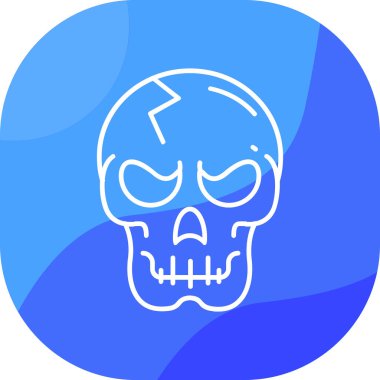 Kafatası. Web simgesi basit illüstrasyon