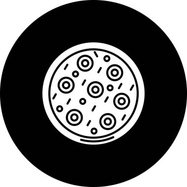 Pizza simgesi, vektör illüstrasyonu