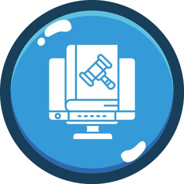 Monitör. Web simgesi basit illüstrasyon