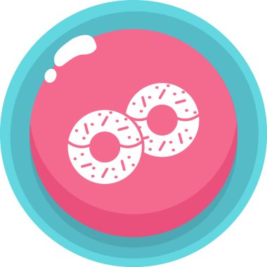 donut. Web simgesi basit illüstrasyon