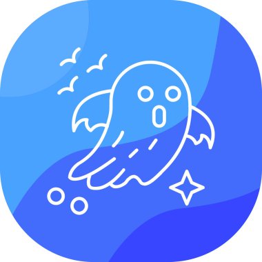 Cadılar Bayramı hayaleti Basit illüstrasyon