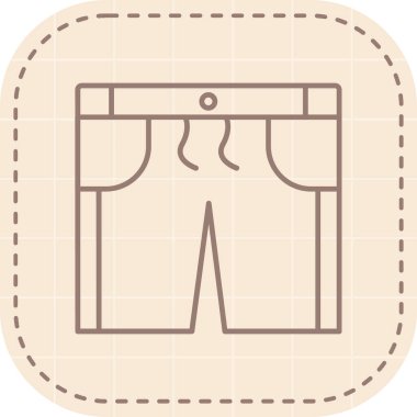 Kısa simge işaret vektör illüstrasyonu 